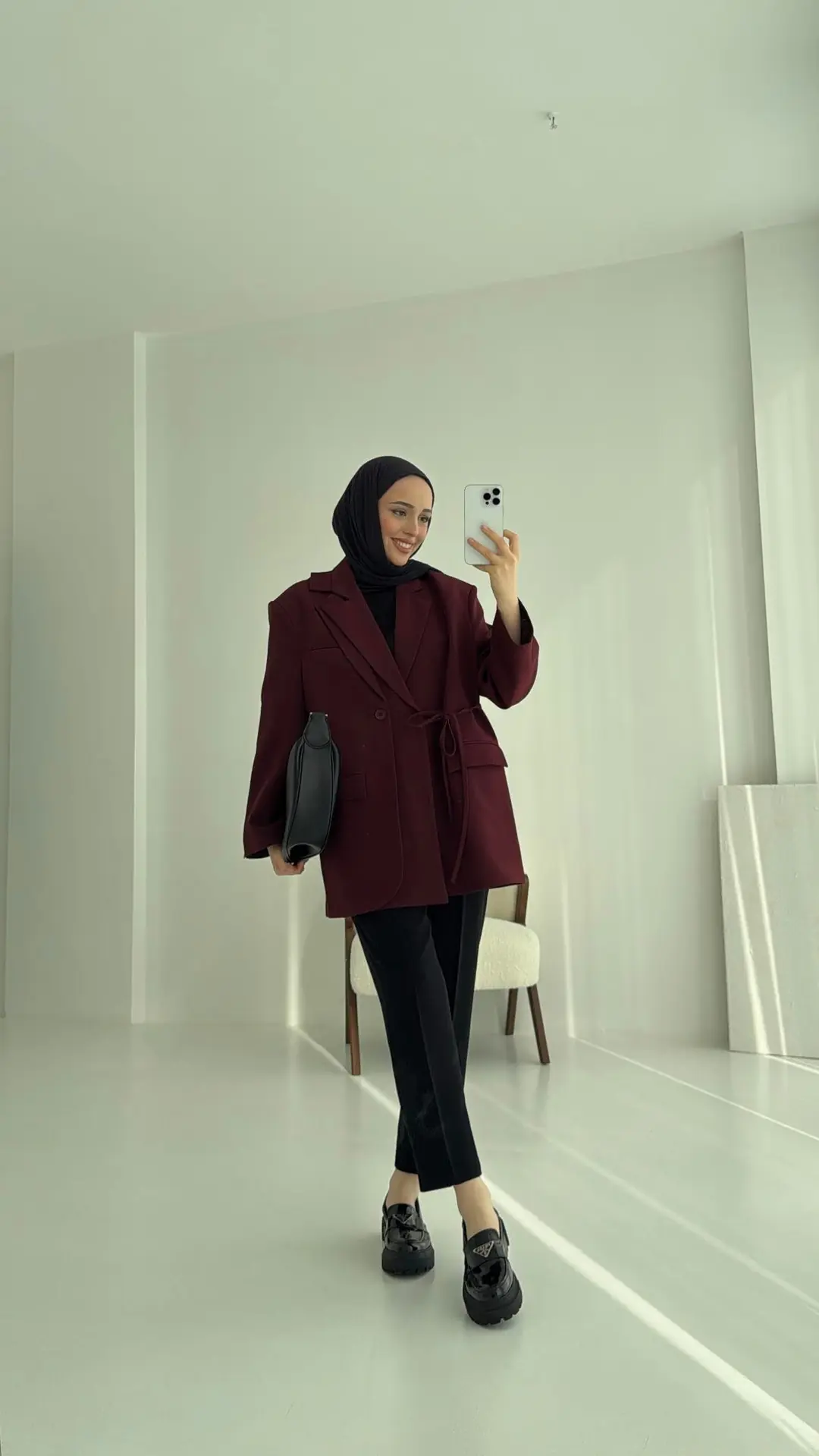 Tasarım Blazer Ceket Bordo
