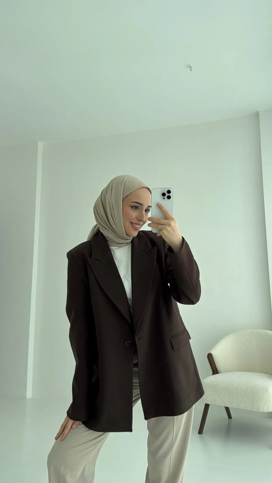 Kahve Blazer Ceket
