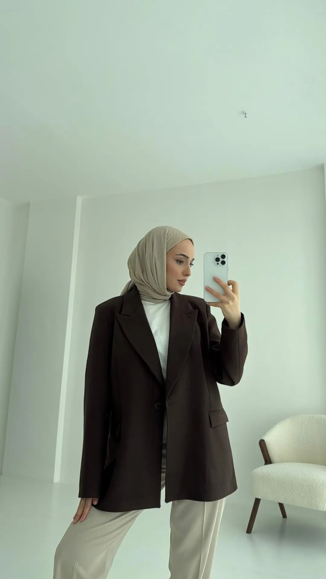 Kahve Blazer Ceket