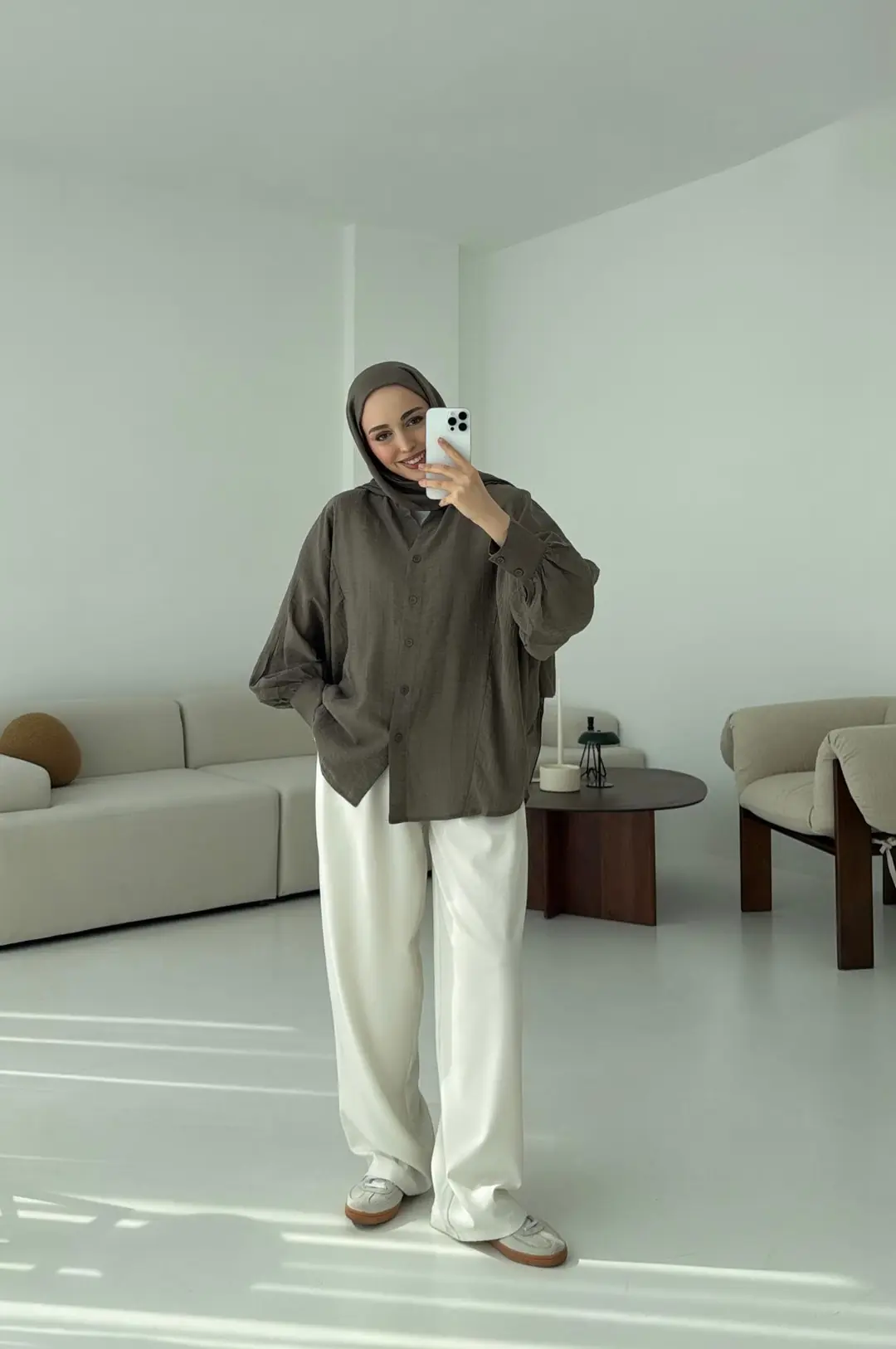 Oversize Premium Gömlek Haki