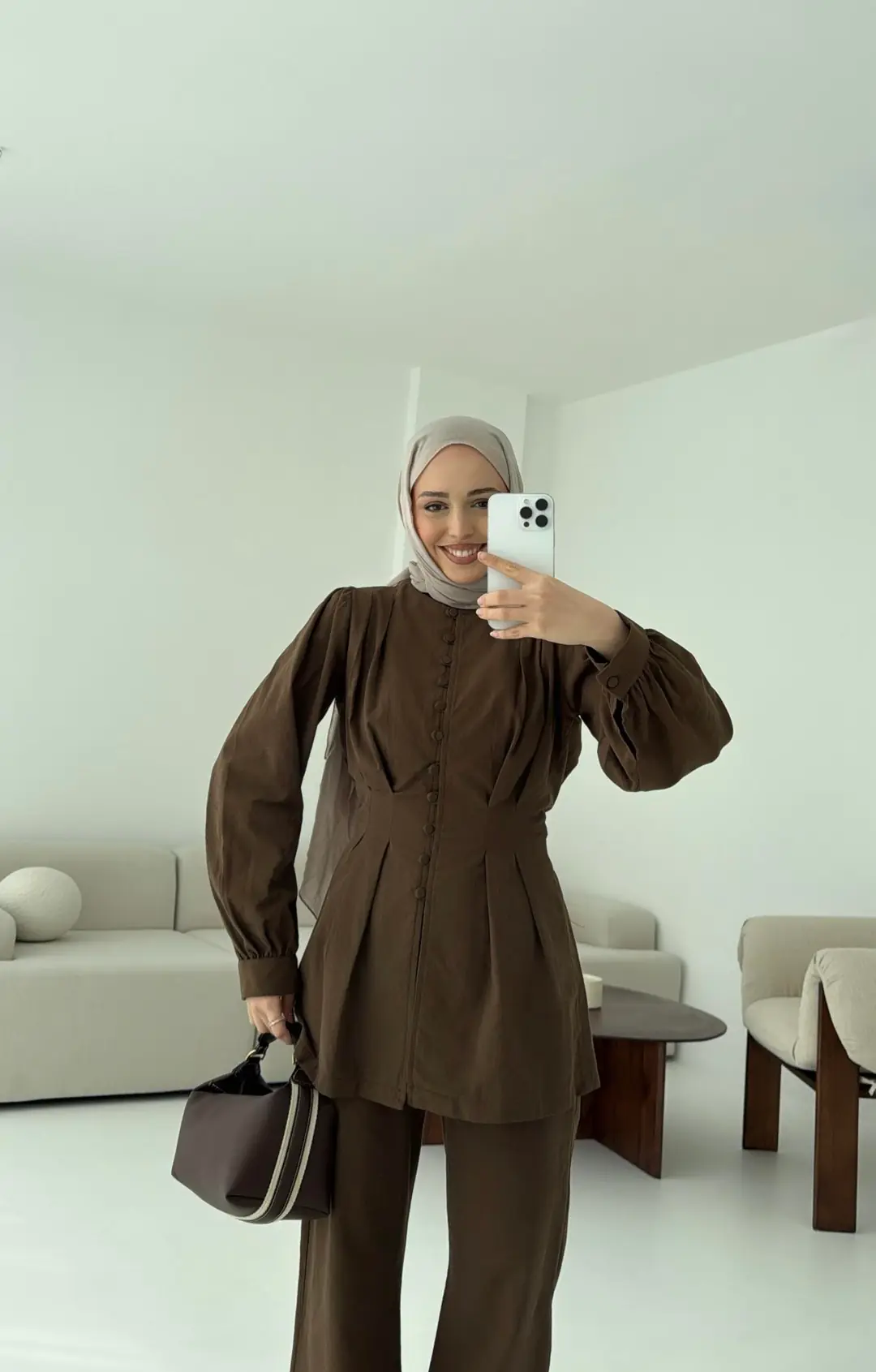 Beli Pensli Takım Kahve