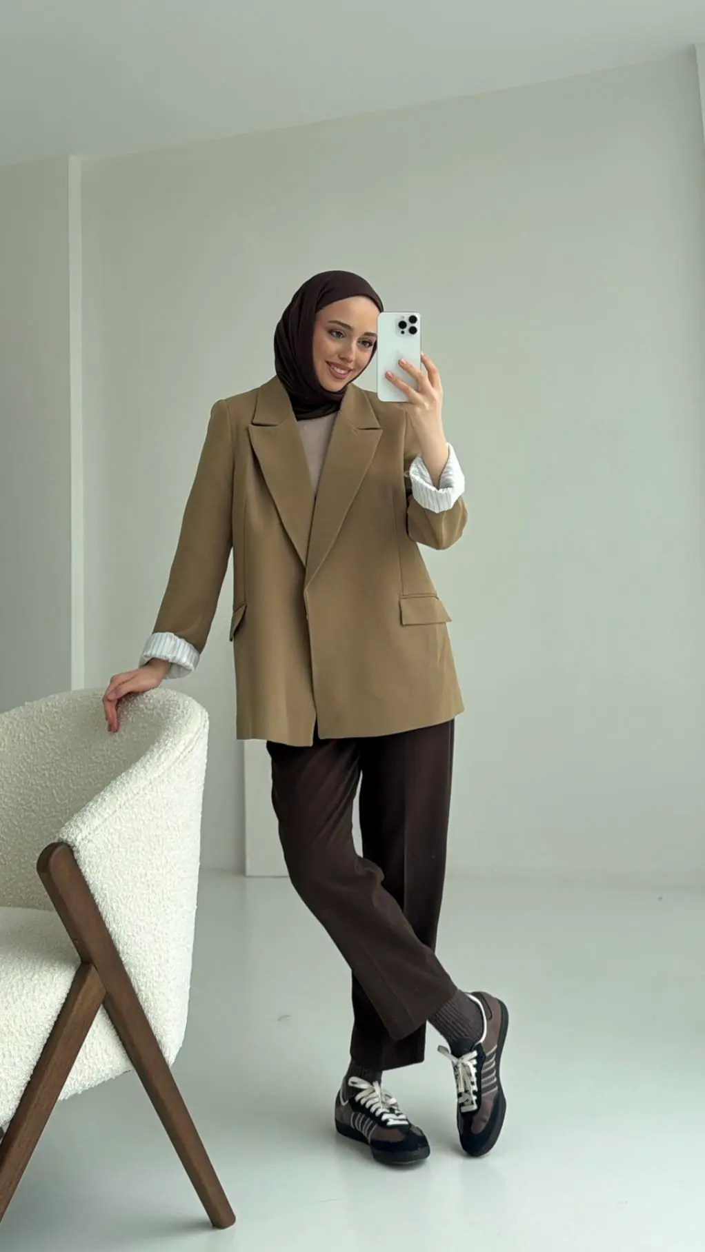 Kolu Katlamalı Blazer Ceket