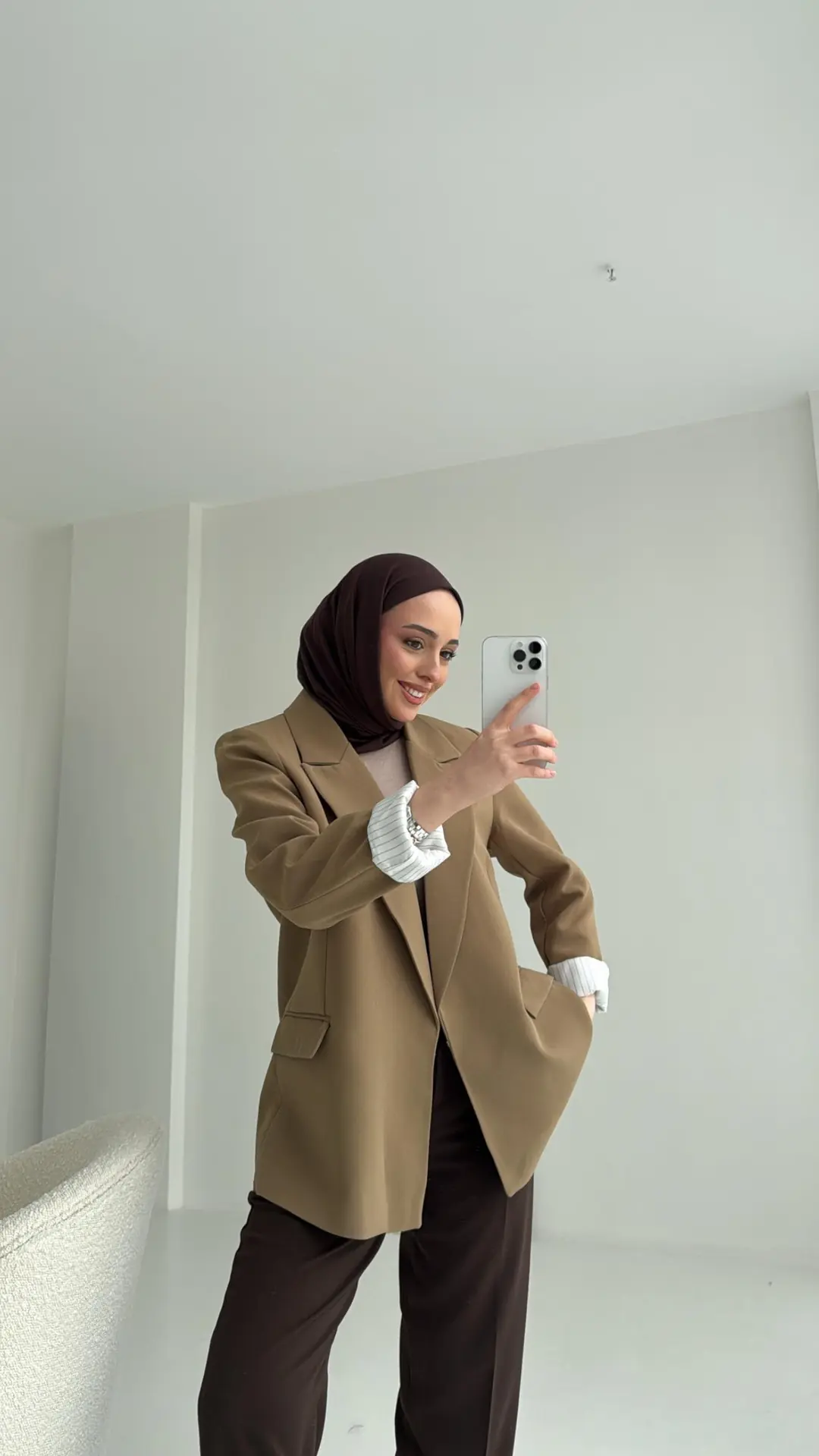 Kolu Katlamalı Blazer Ceket