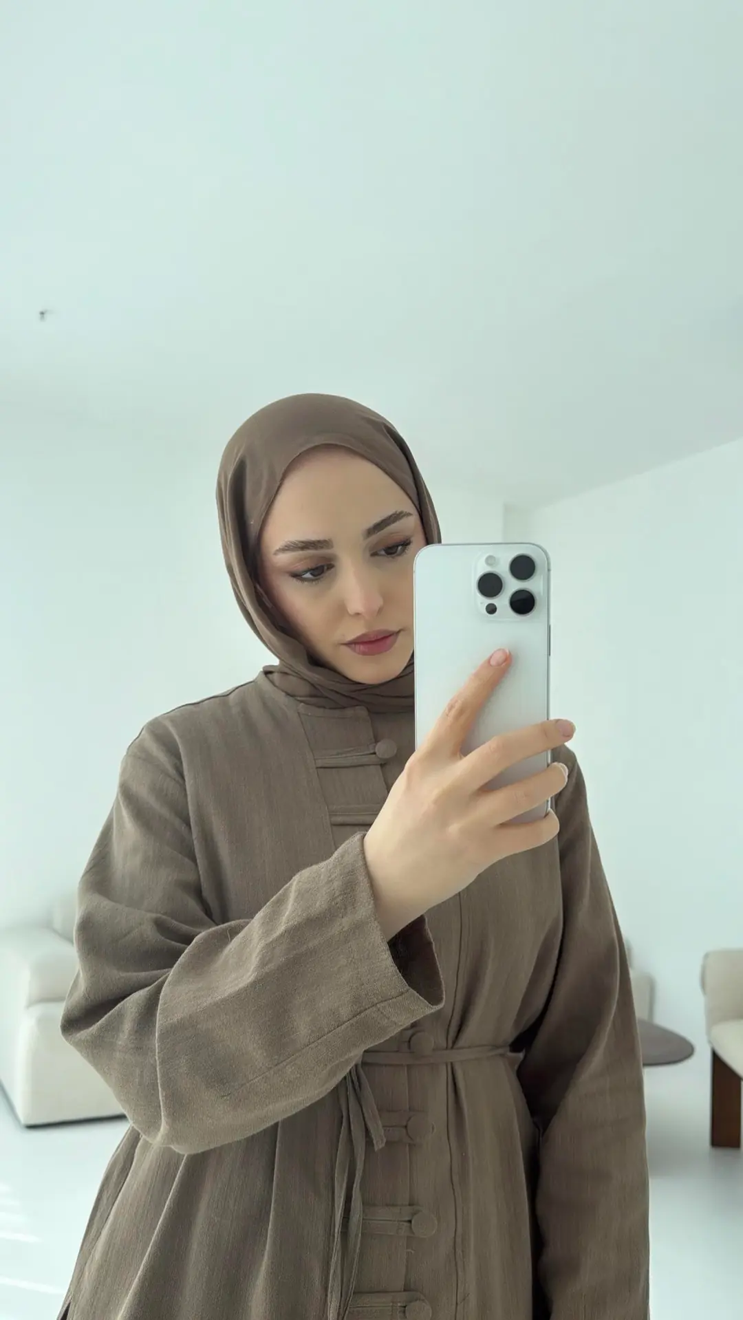 Düğme Detaylı Takım Haki
