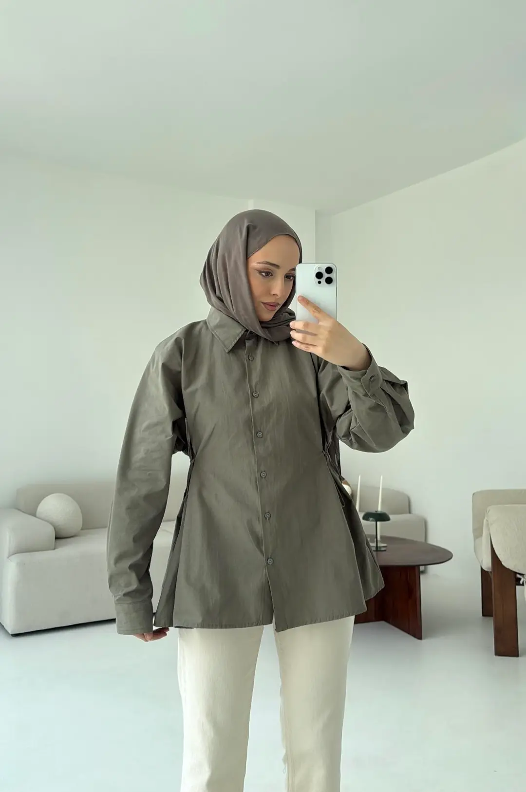 Yandan Bağlamalı Gömlek Cagla
