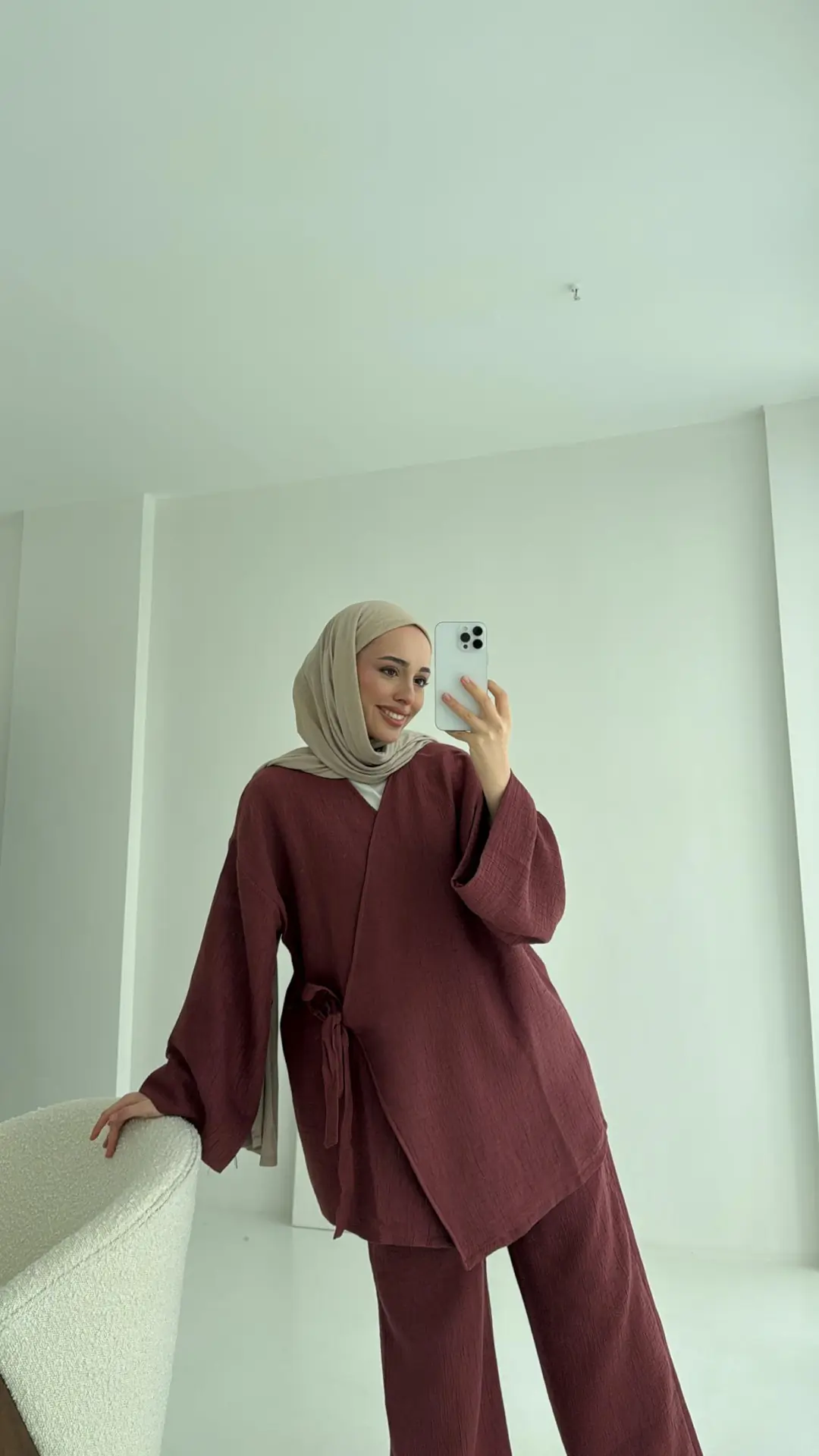 8532 Bağlamlı Takım Bordo