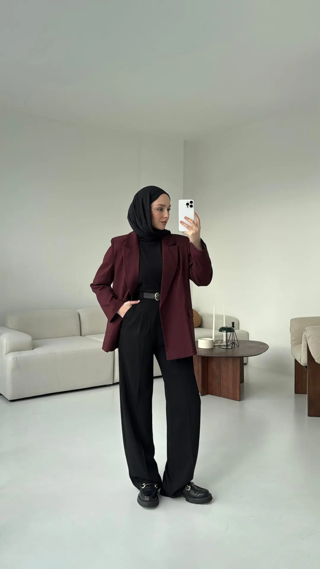 Bordo Blazer Ceket