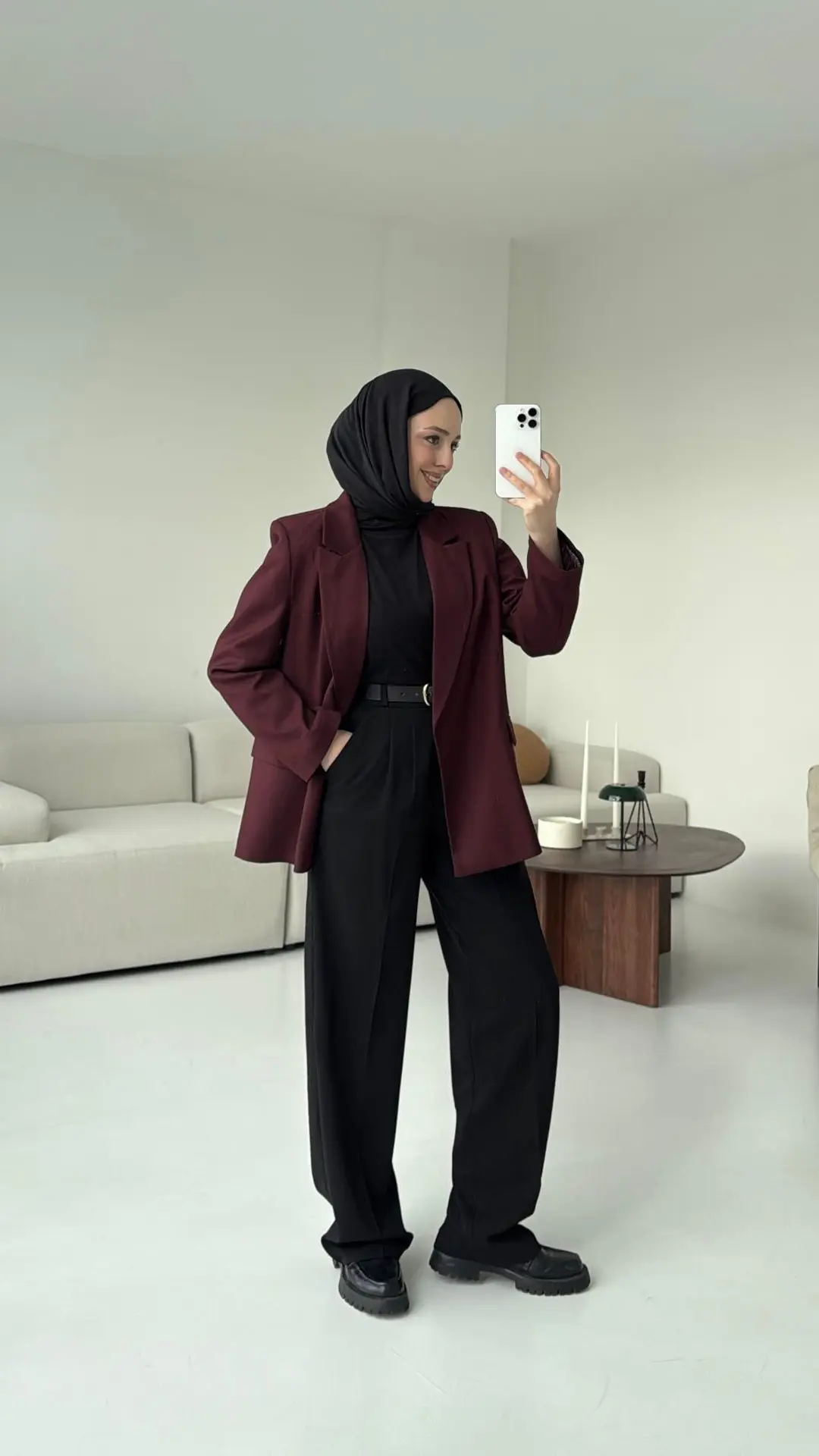 Bordo Blazer Ceket