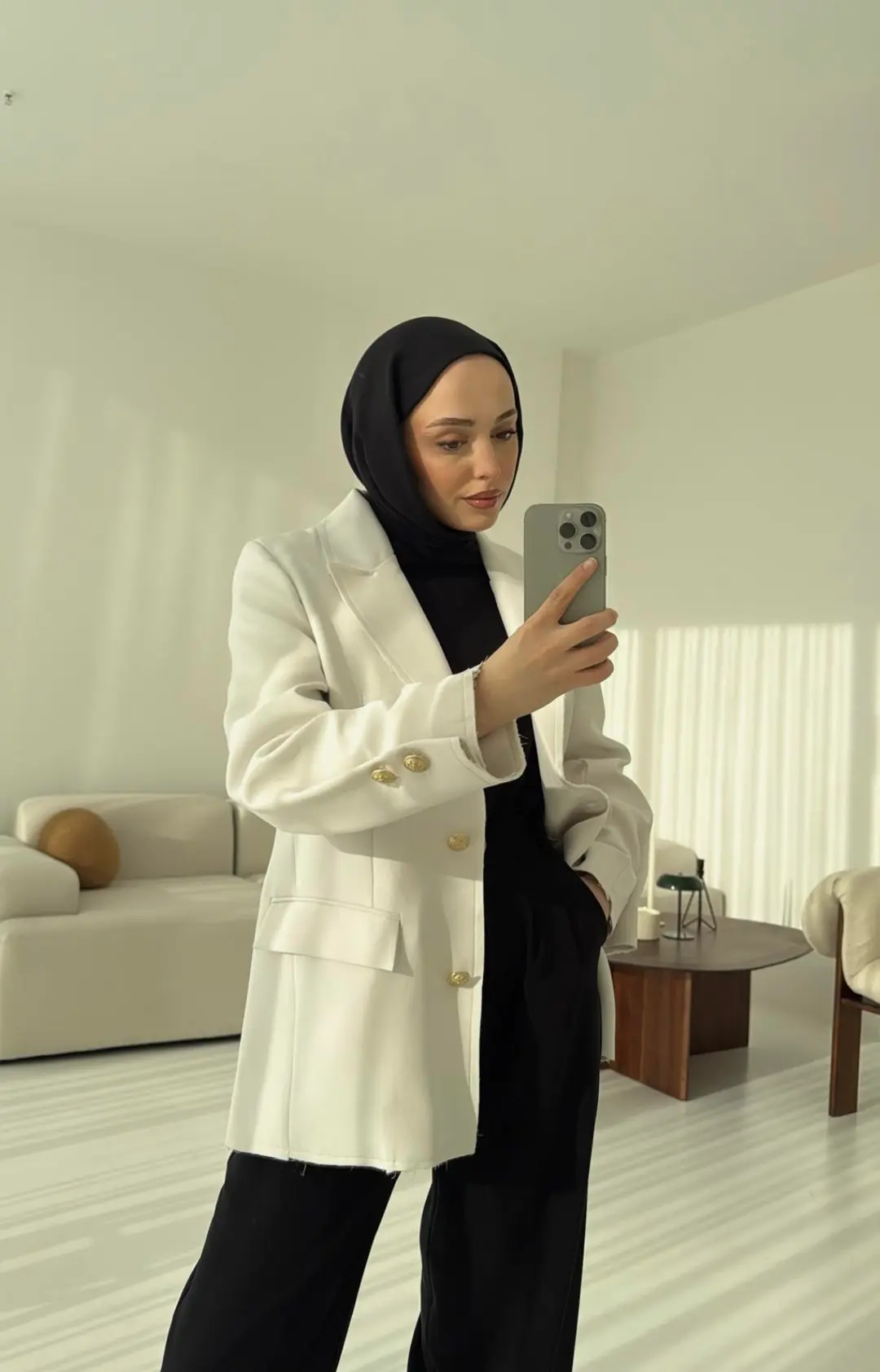 Beyaz Blazer Ceket
