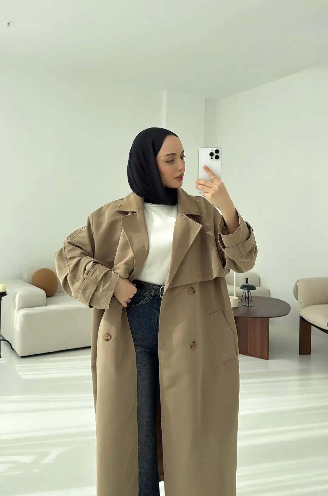 Oversize Vizon Trençkot