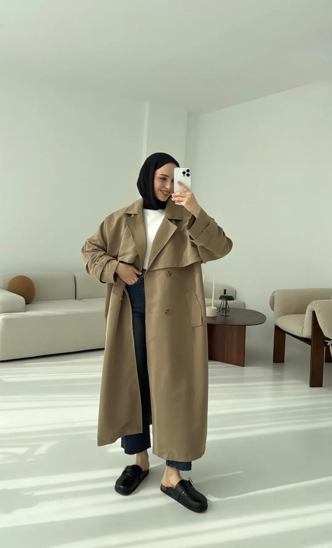 Oversize Vizon Trençkot