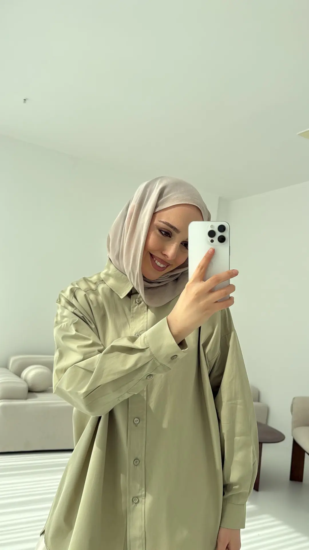 Poplin Oversize Gömlek Mint