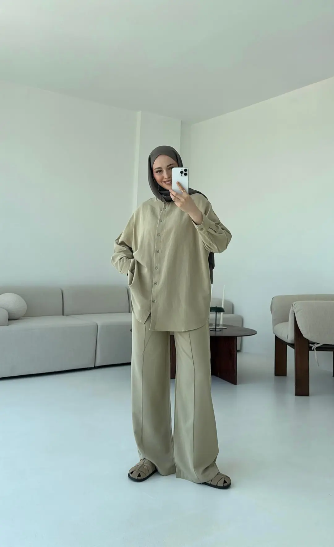 Oversize Gömlek Pantolon Takım Cagla