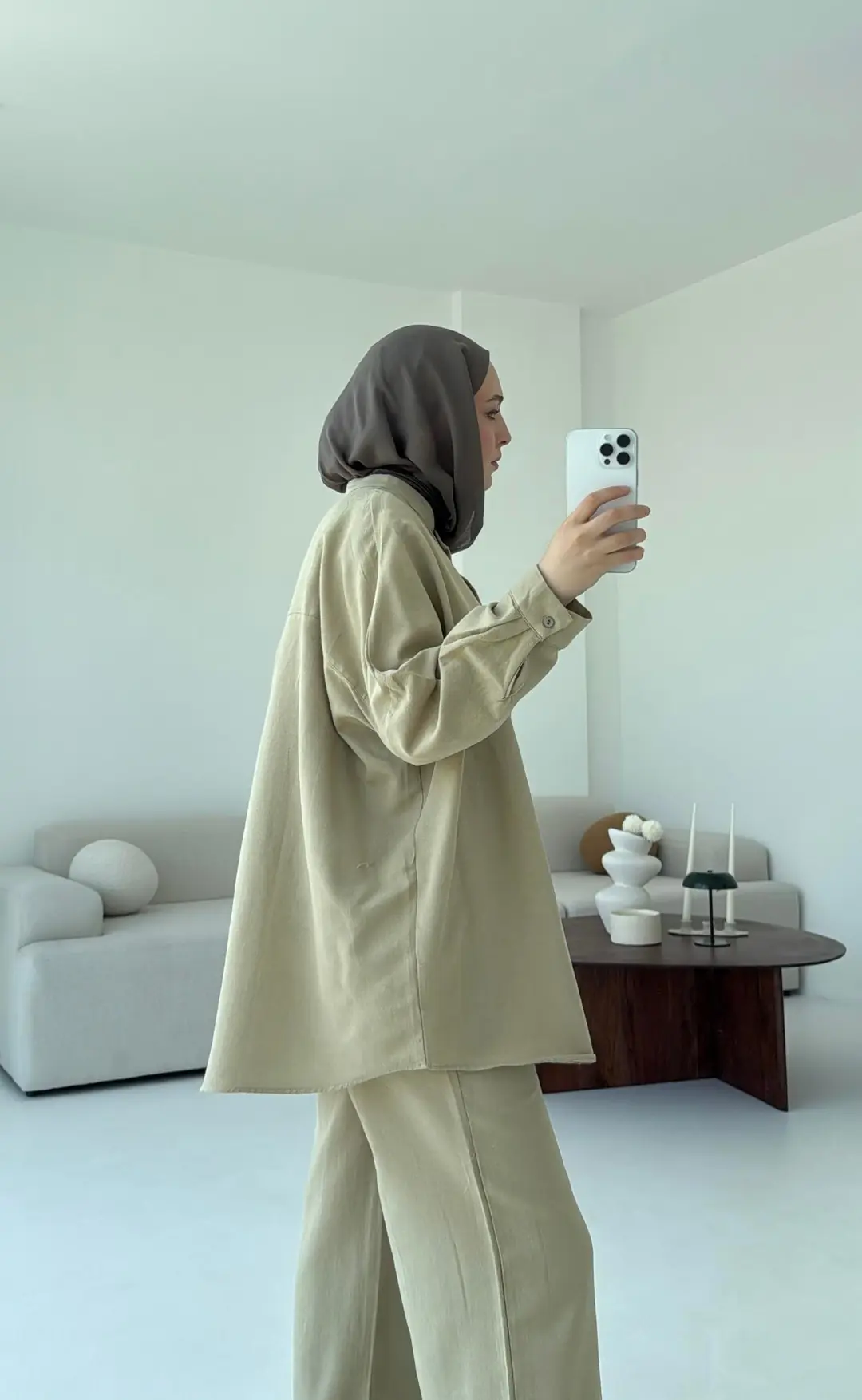 Oversize Gömlek Pantolon Takım Cagla