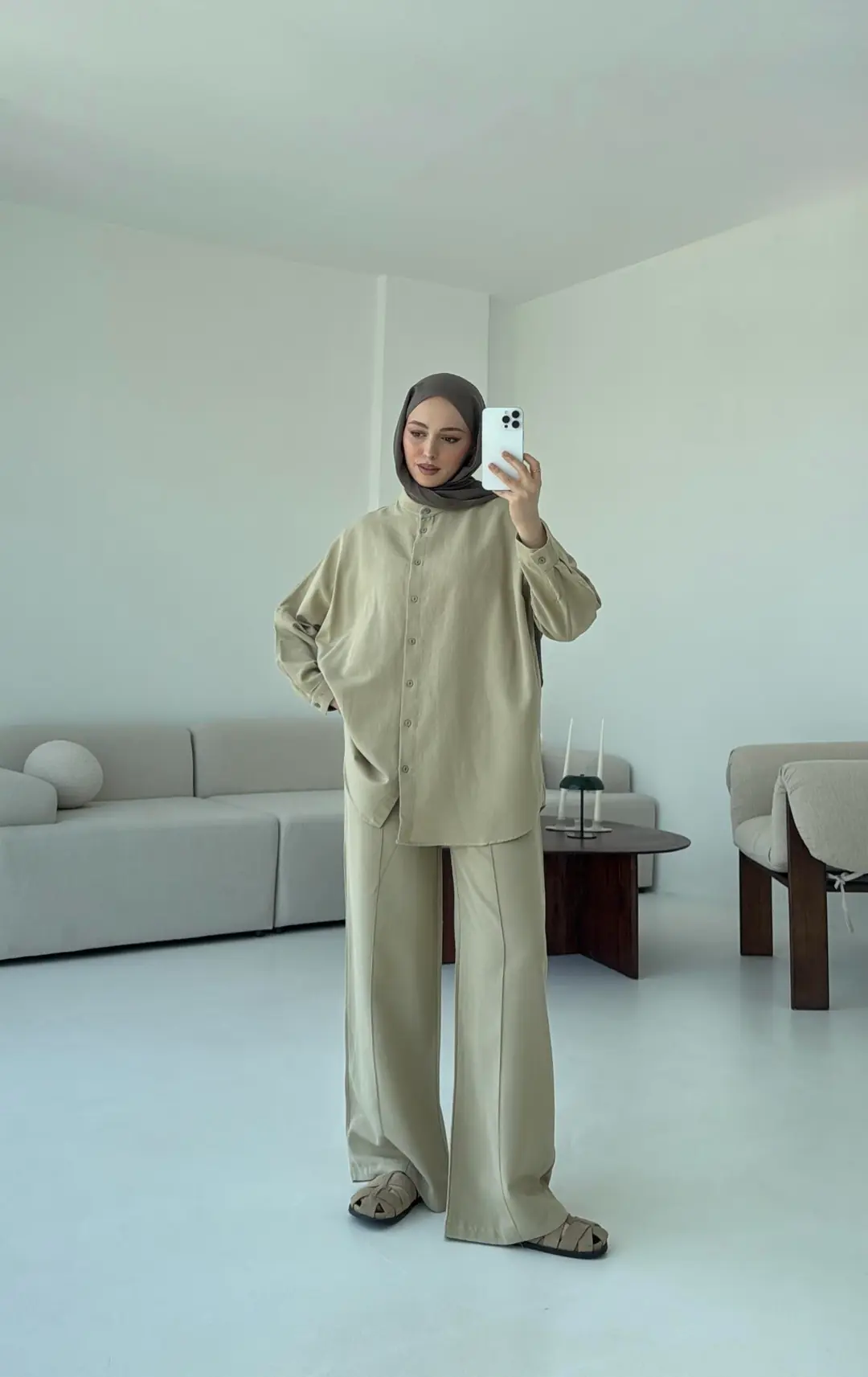 Oversize Gömlek Pantolon Takım Cagla