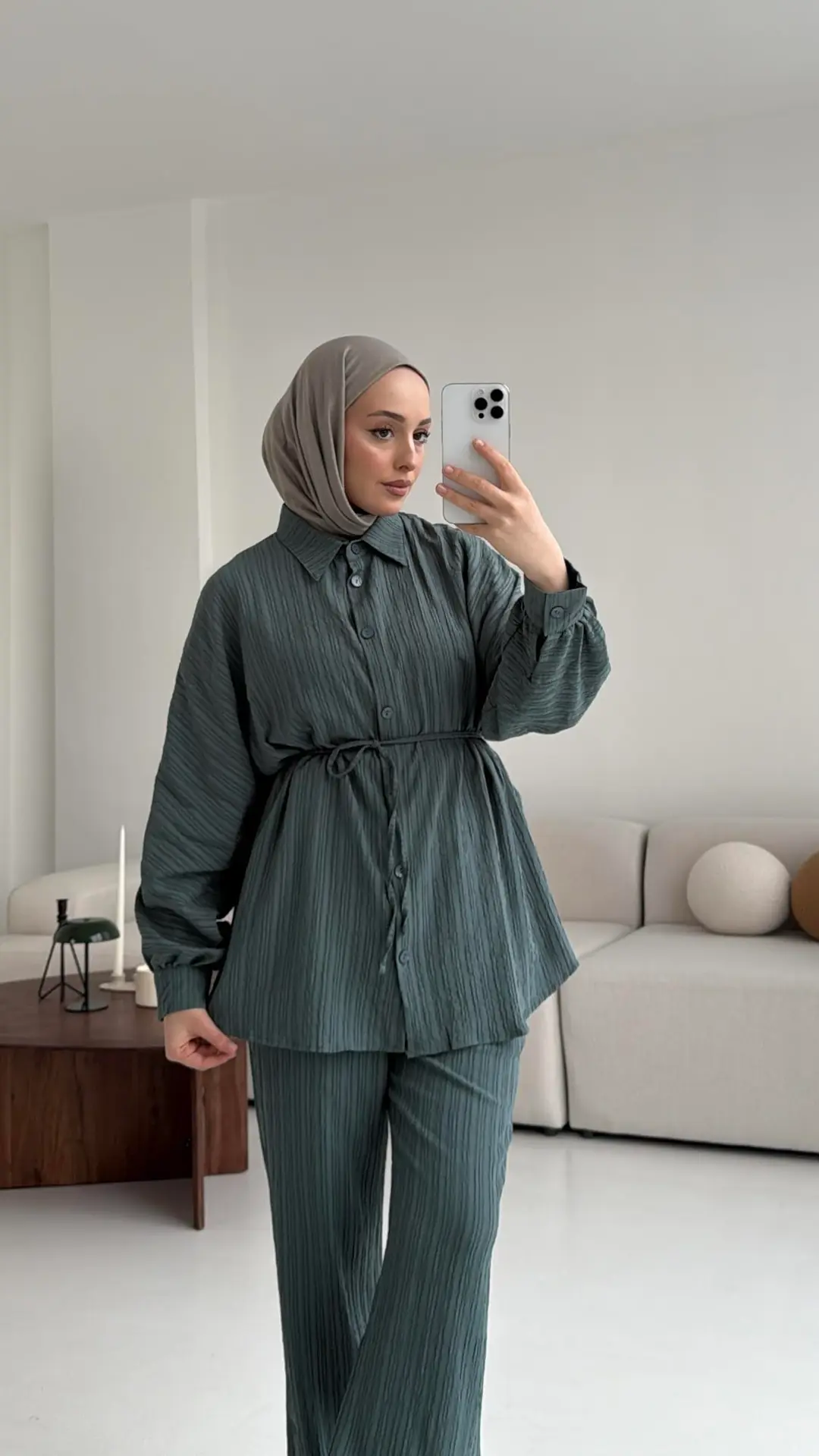 Kıraşlı Gömlekli Takım Yeşil