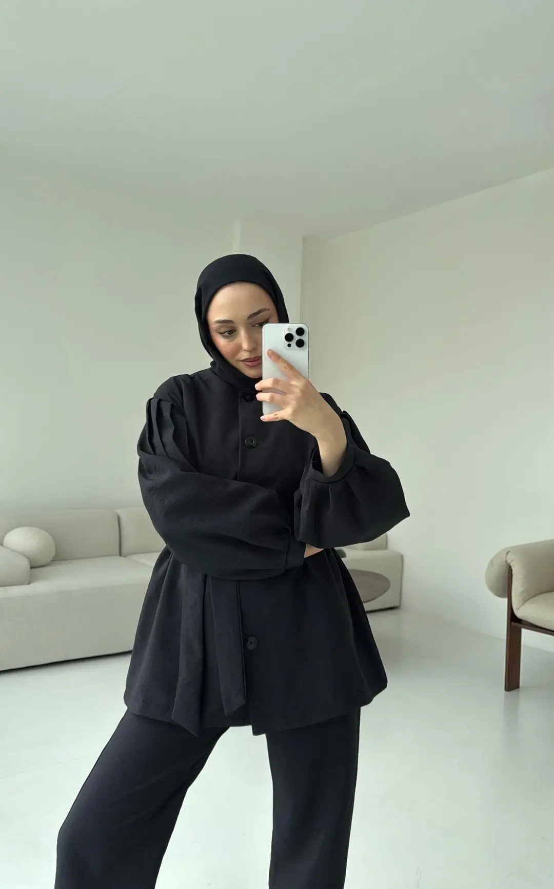 Siyah Düğmeli Takım Premium