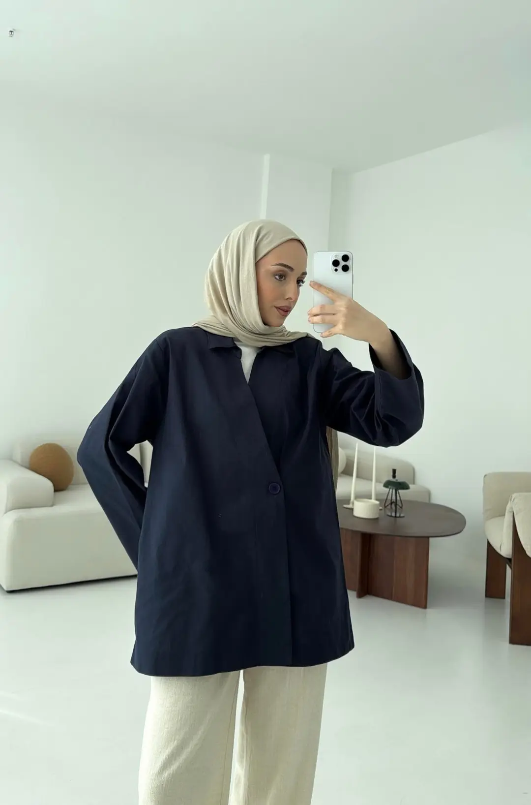 Tek Düğmeli Ceket Lacivert