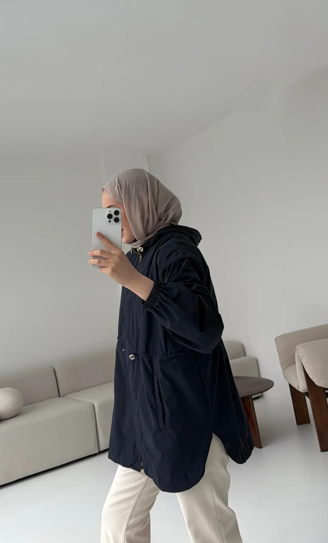 Fermuarlı Yağmurluk Lacivert