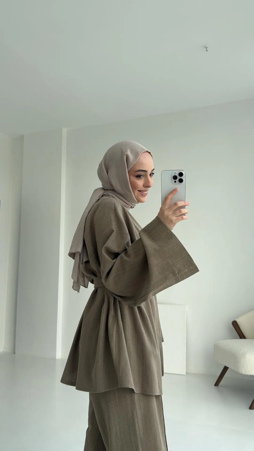 Bağcıklı Buluz Takım Haki