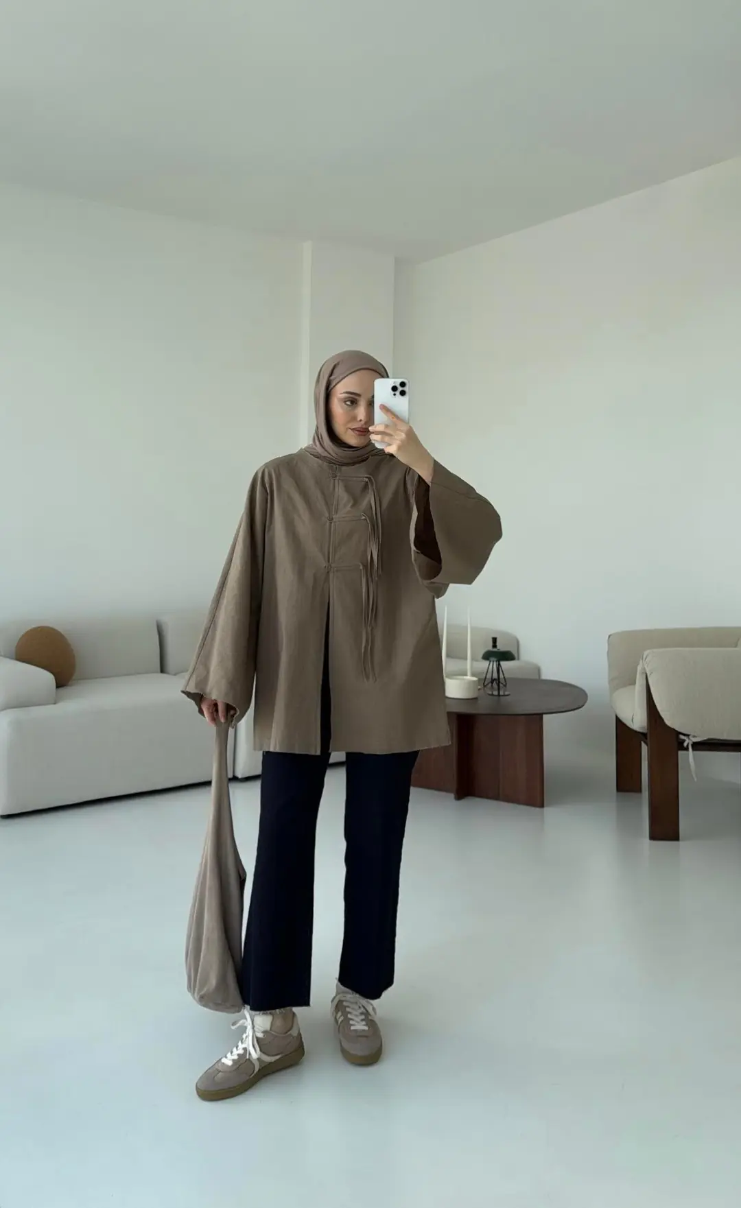 Geniş Kol Kimono Vizon