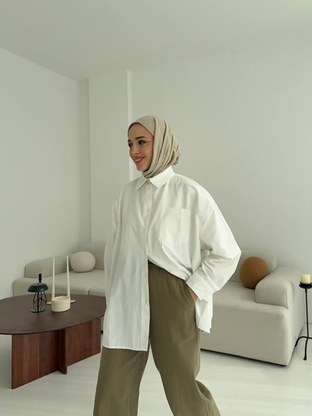 Premium Poplin Gömlek Beyaz