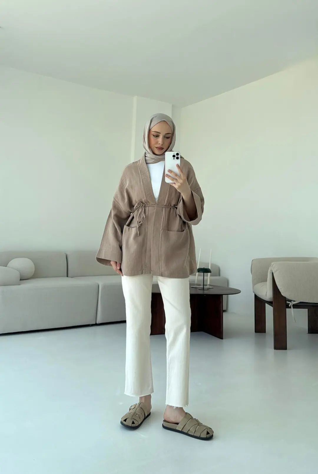 Müslin Kimono Vizon