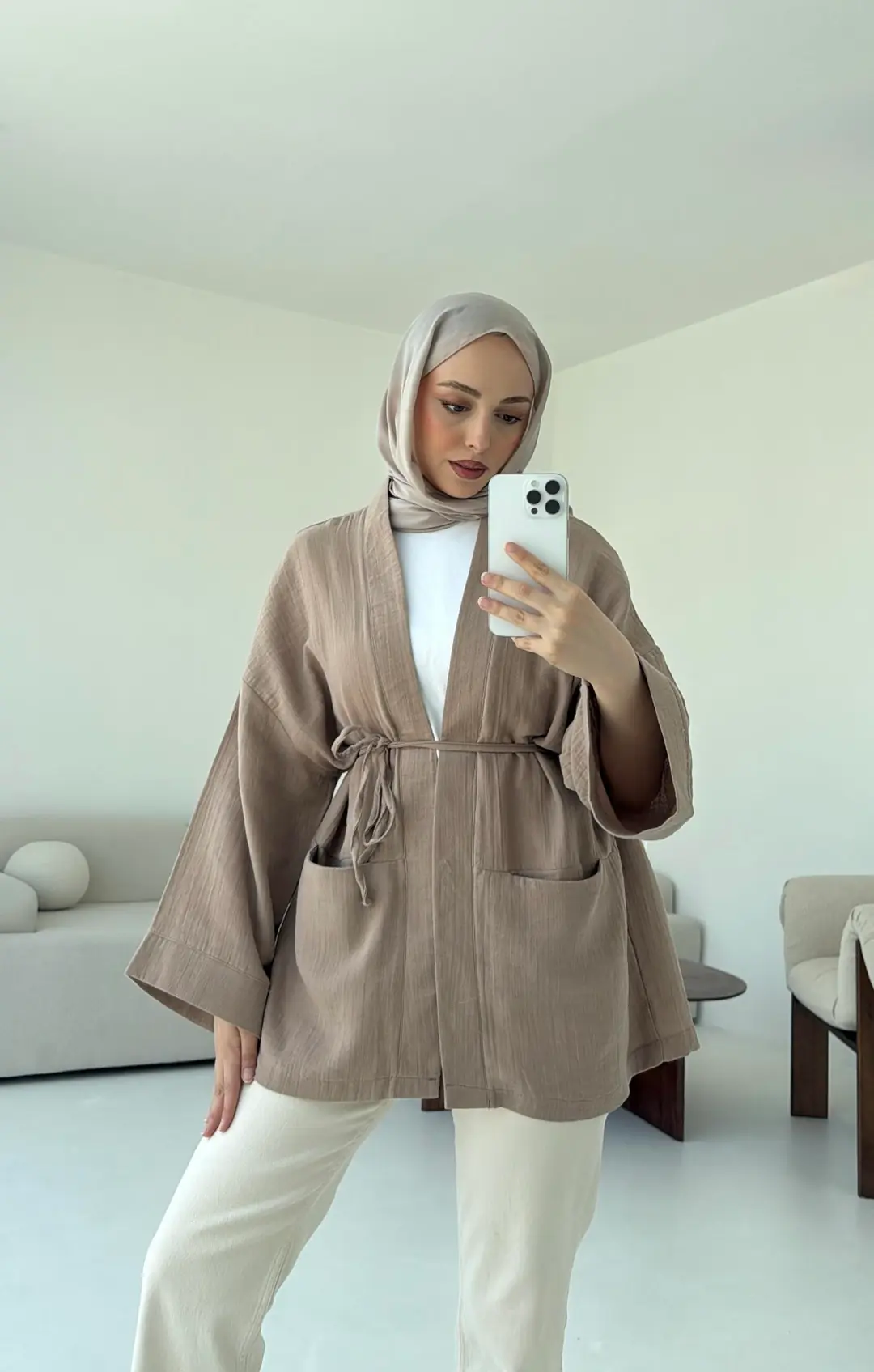 Müslin Kimono Vizon