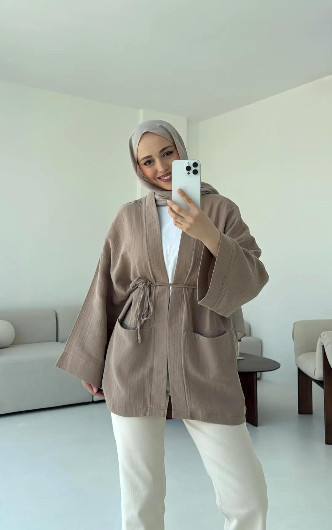 Müslin Kimono Vizon