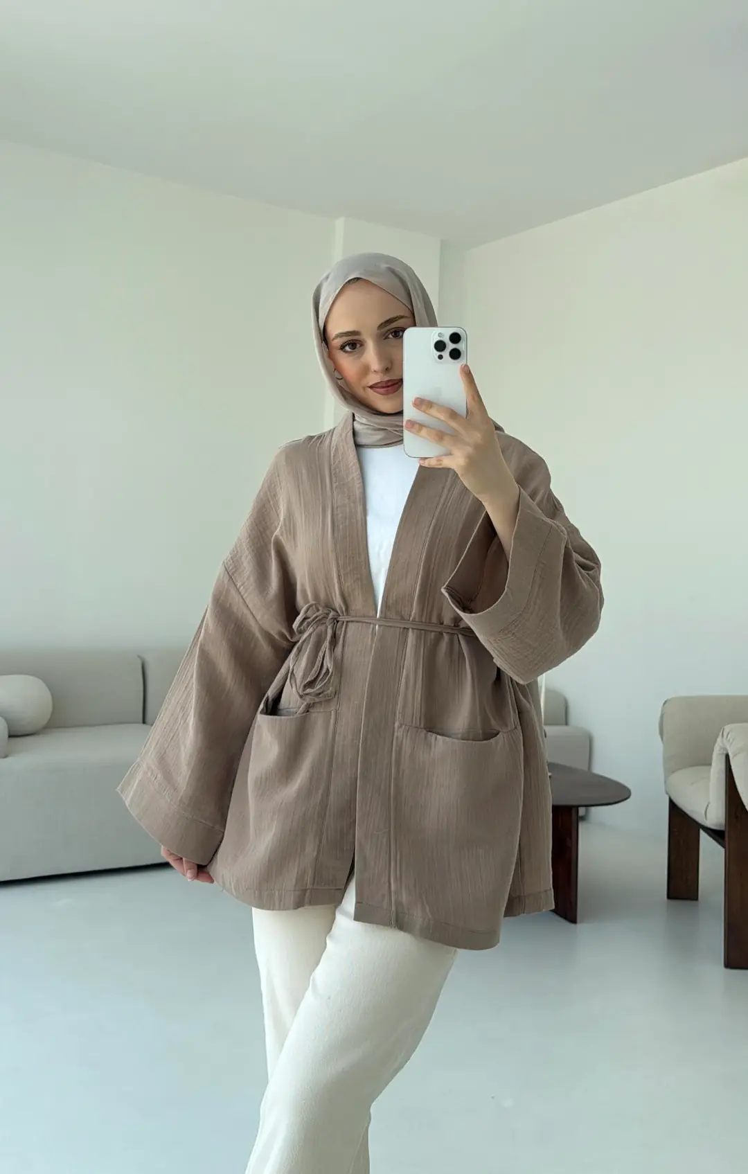 Müslin Kimono Vizon