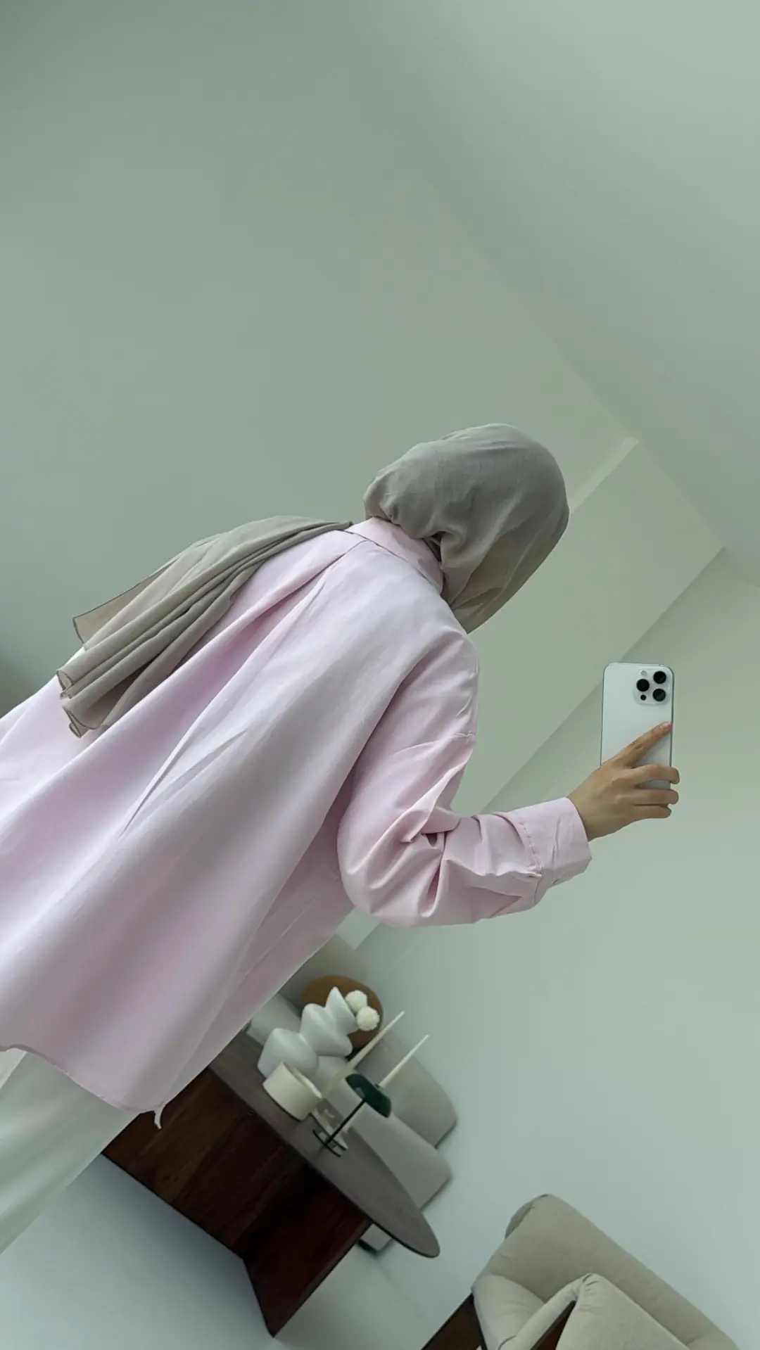 Basic Oversize  Keten Gömlek Pembe
