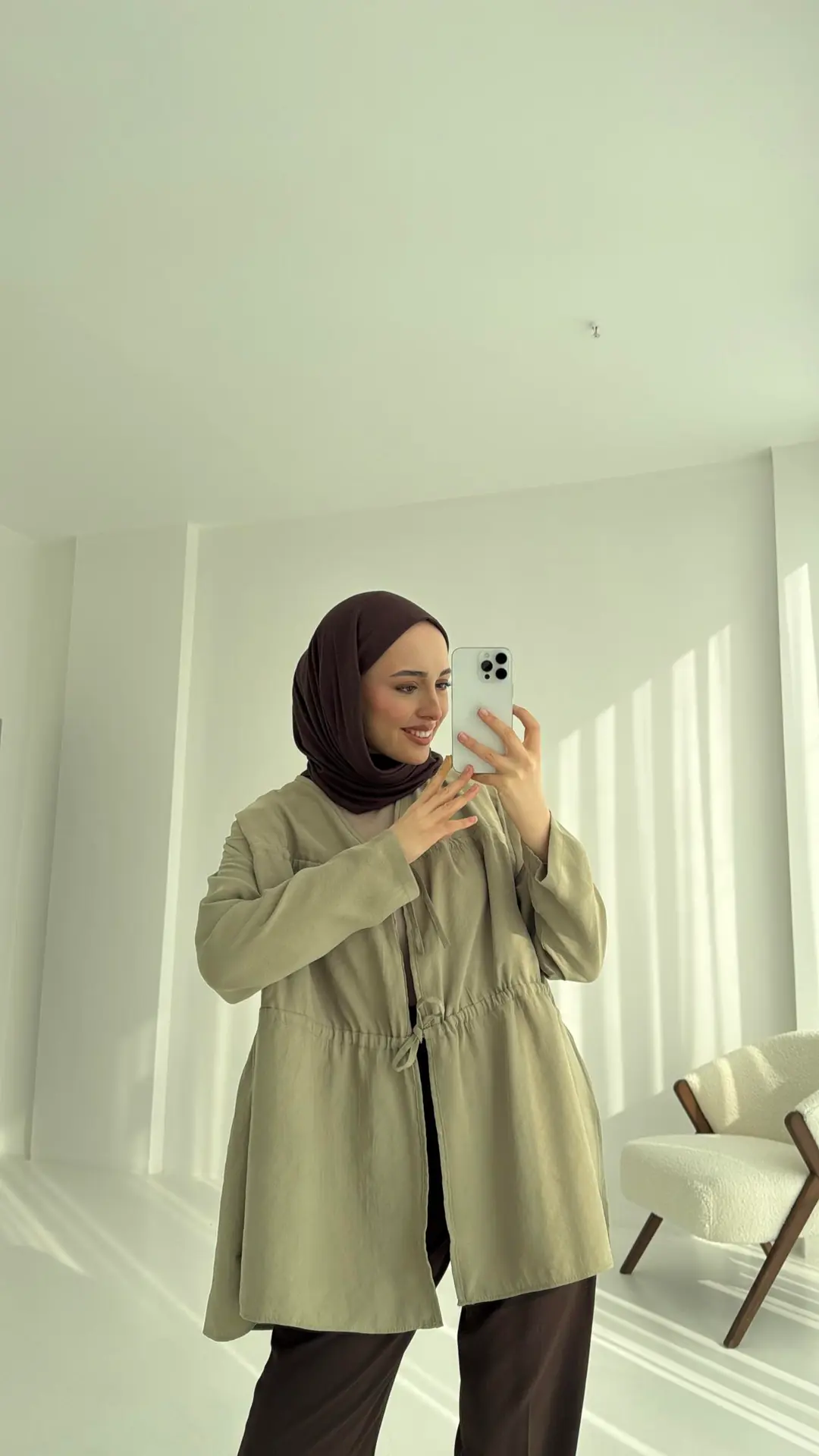 Büzgülü Gömlek Haki