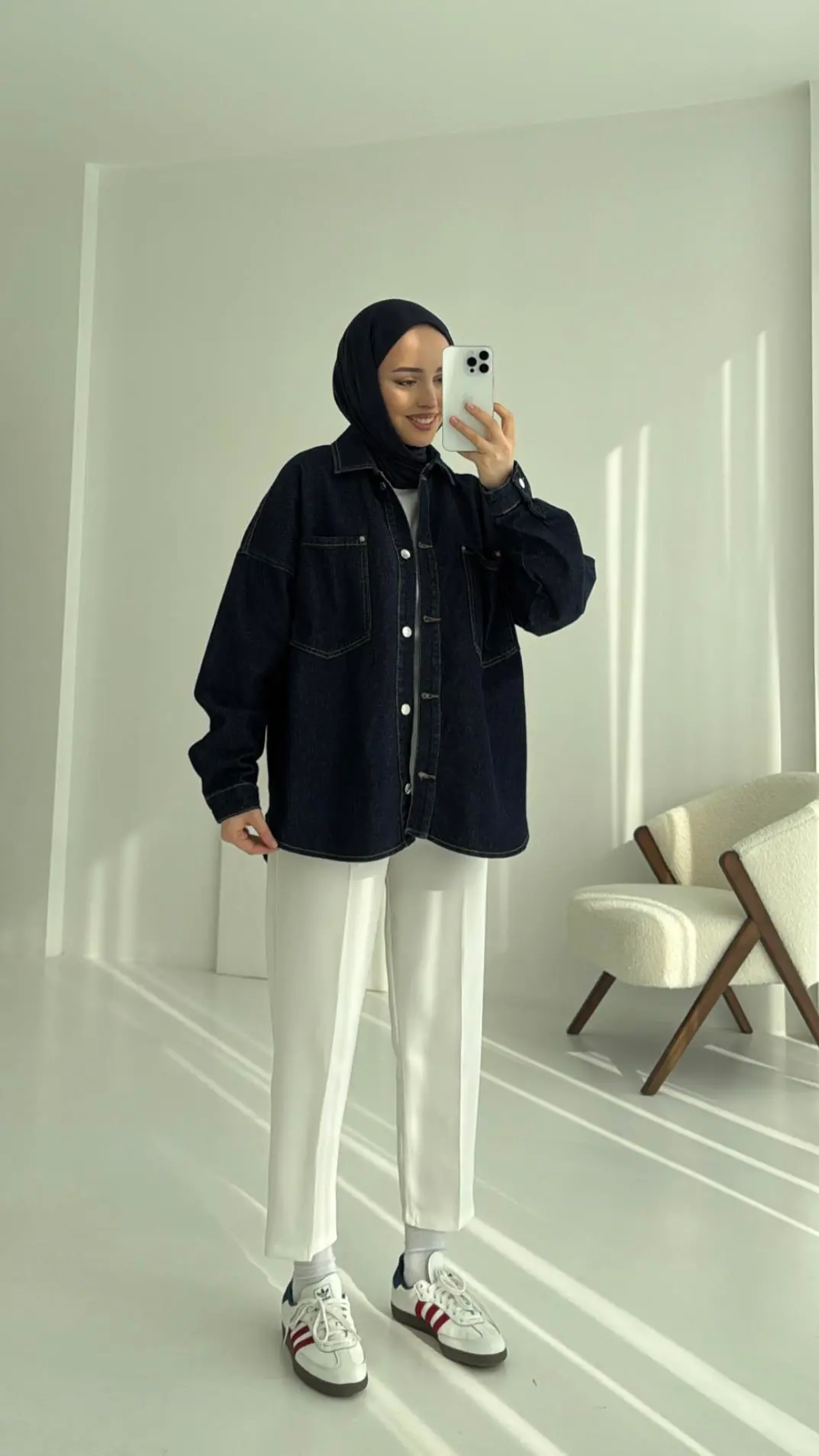 Lacivert Denim Ceket