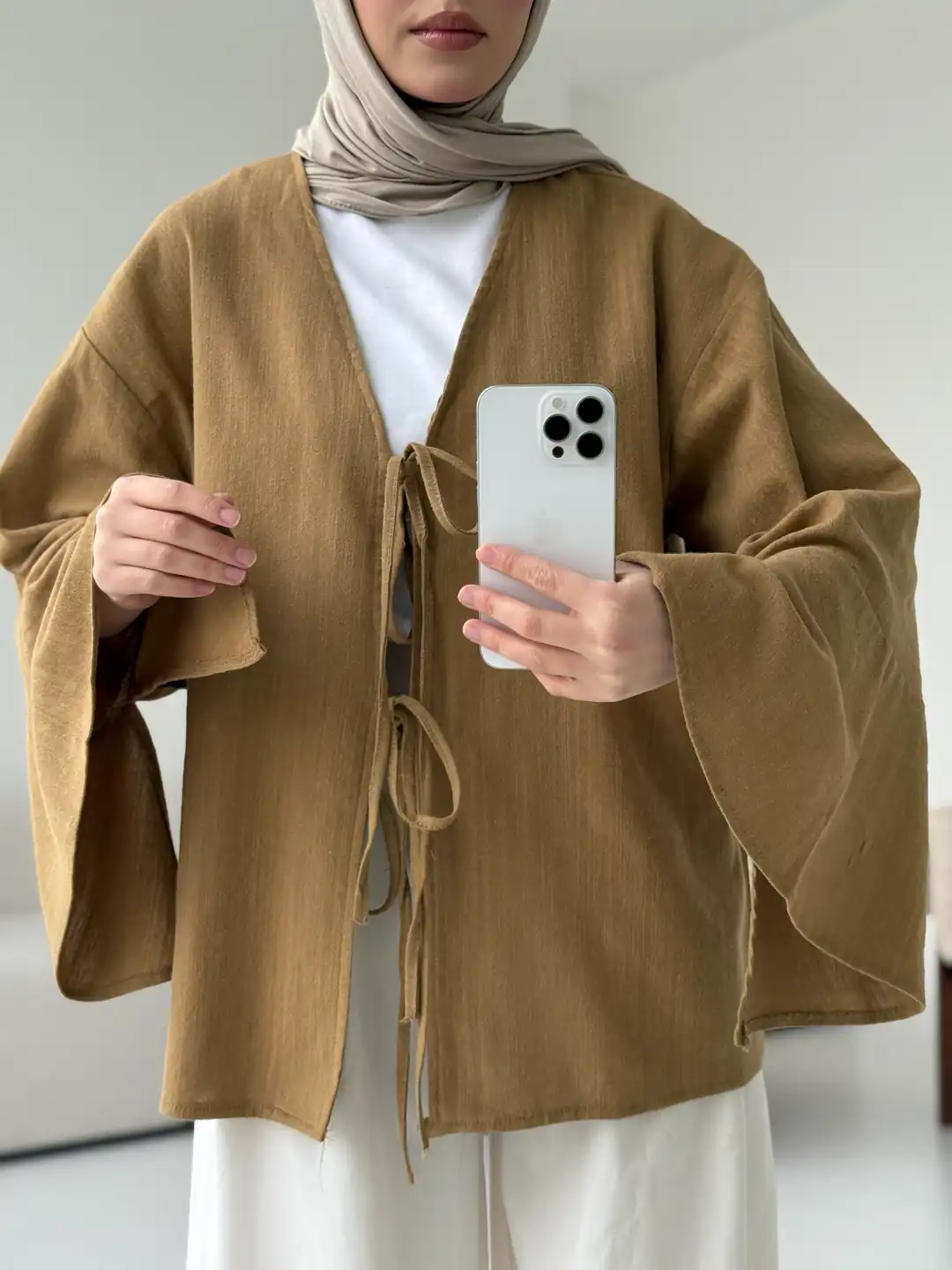 Kol Detay Kimono Hardal