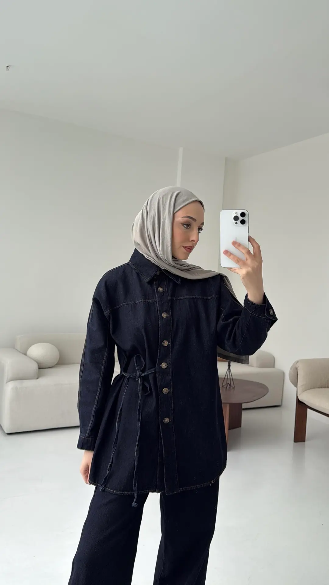 Denim Bağlamalı Takım