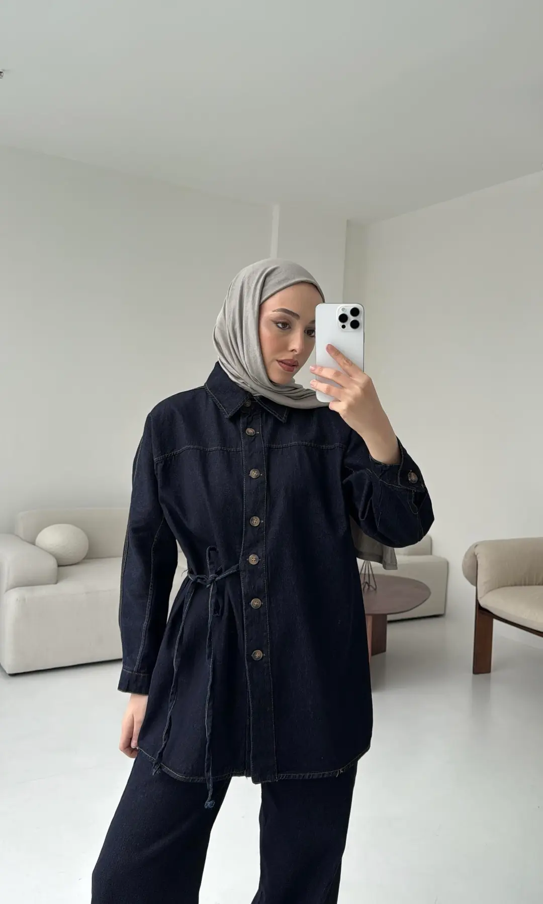 Denim Bağlamalı Takım
