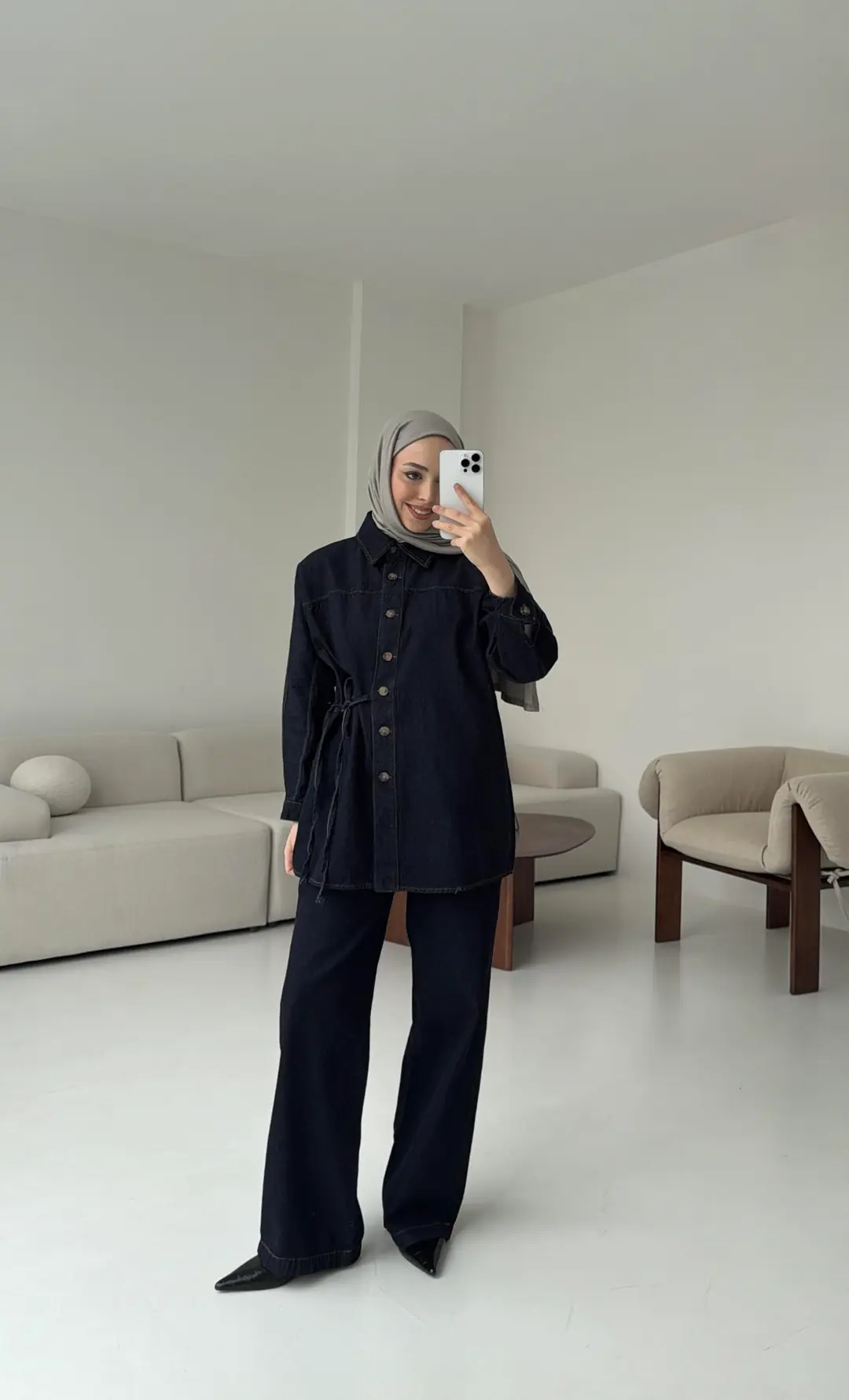 Denim Bağlamalı Takım
