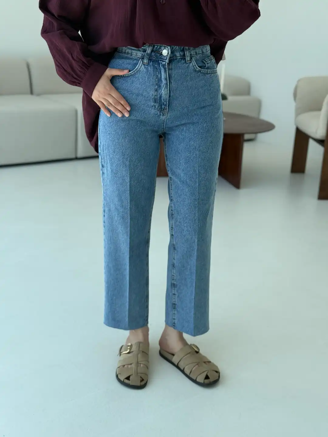 Premium Paçası Kesik Jean R79