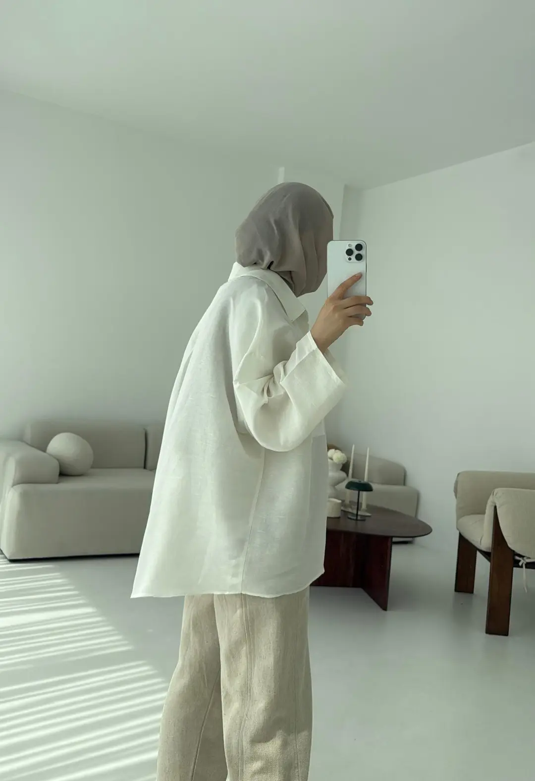 Beyaz Oversize Gömlek
