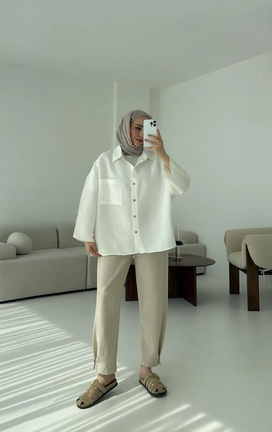 Beyaz Oversize Gömlek