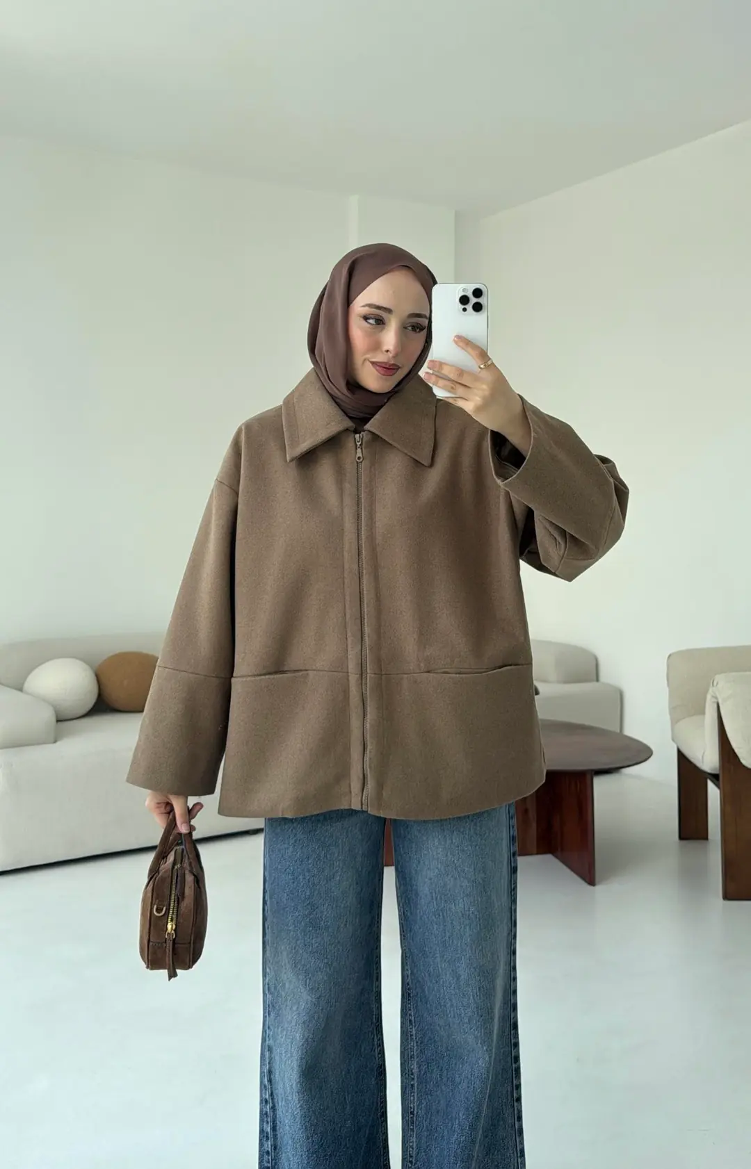 Mevsimlik Kaşe Ceket Camel