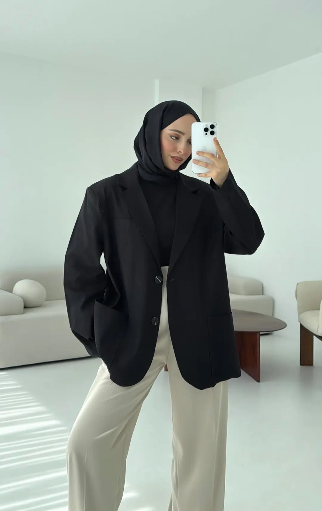 Keten Cepli Ceket Siyah