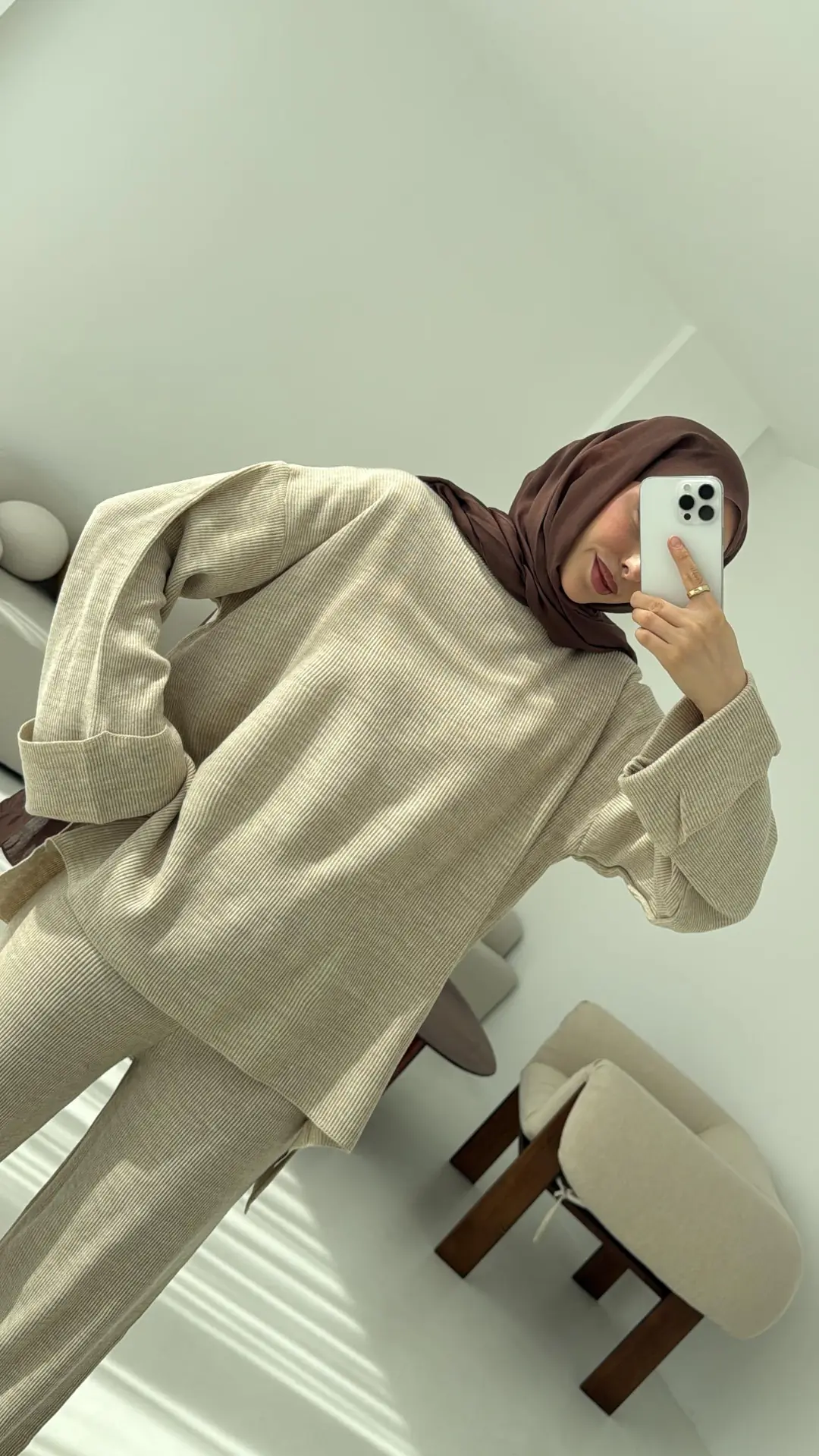 Selanik Triko Pantolon Takım Taş