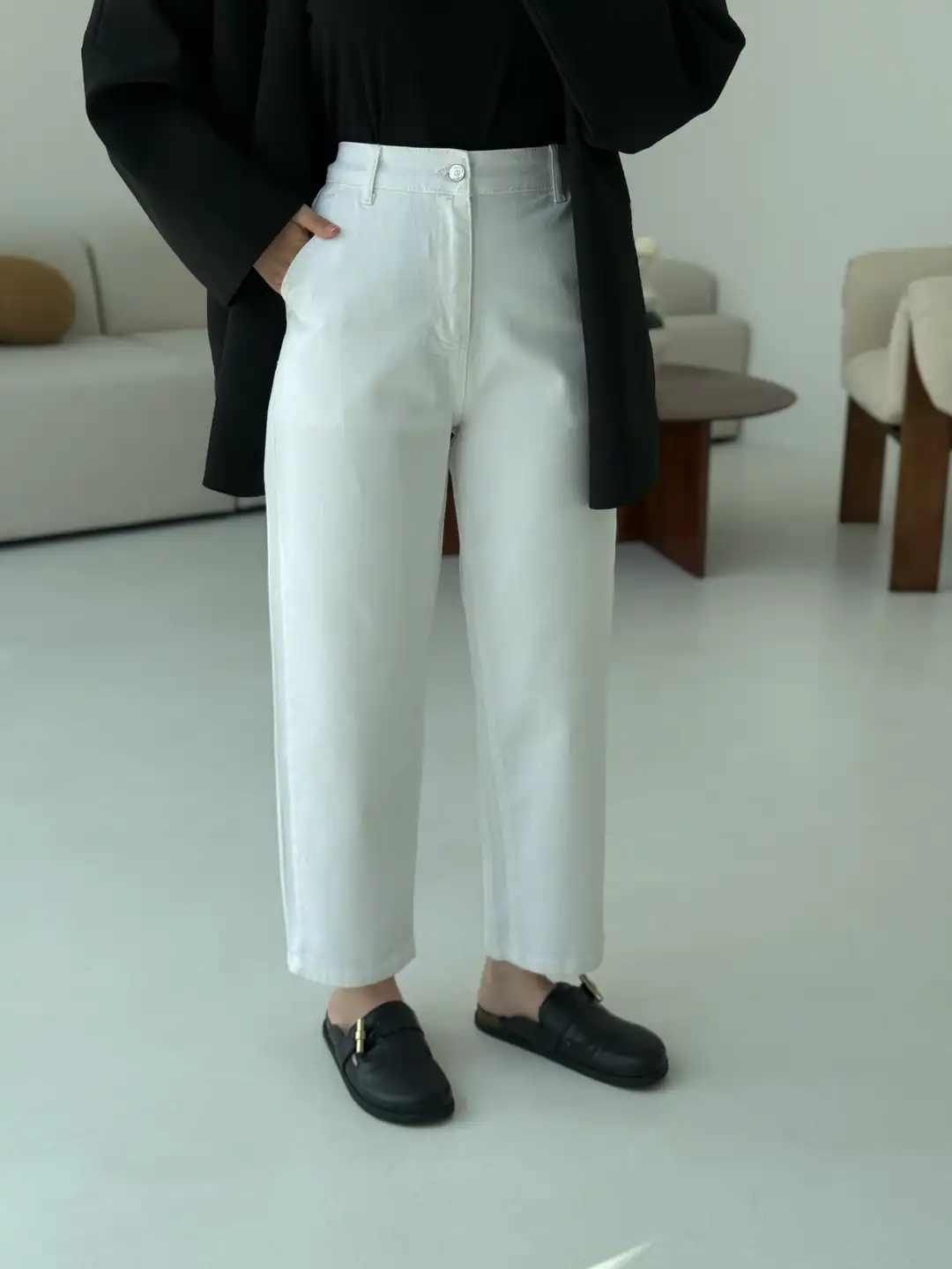 Beyaz Mom Jean