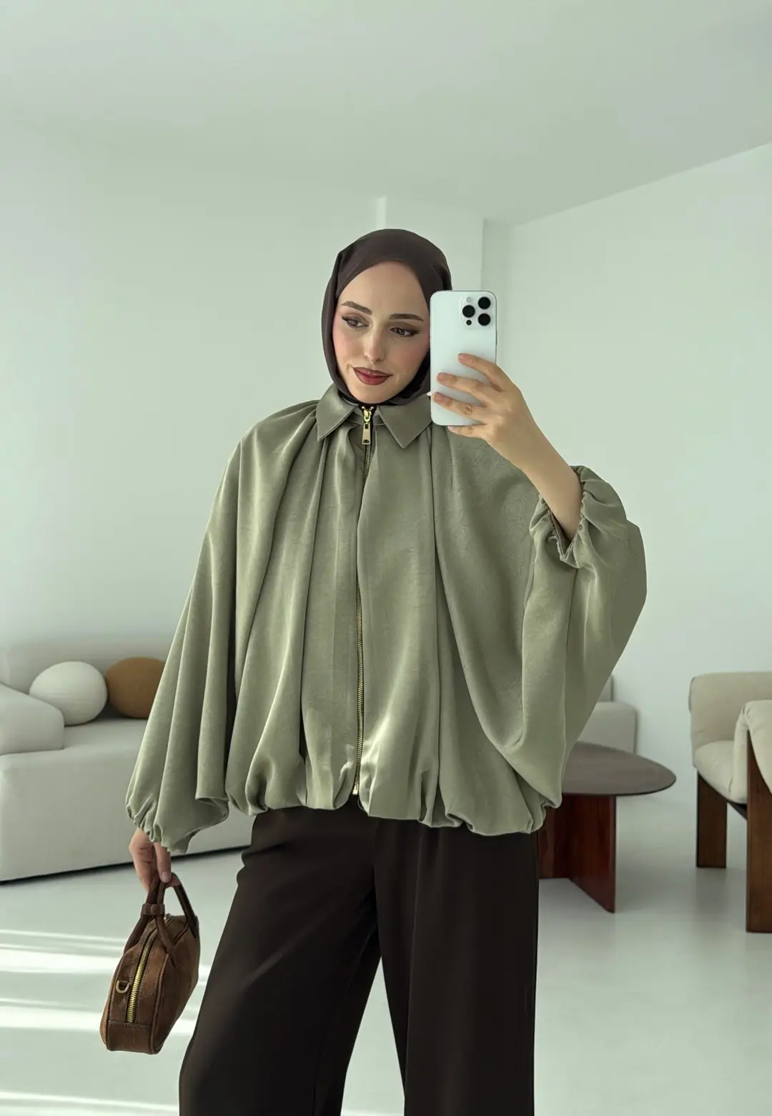 Bomber Saten Ceket Cagla