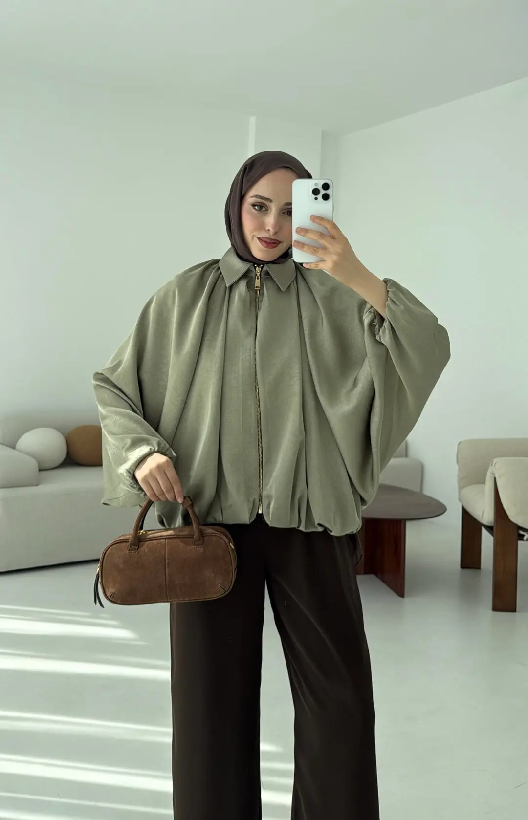 Bomber Saten Ceket Cagla
