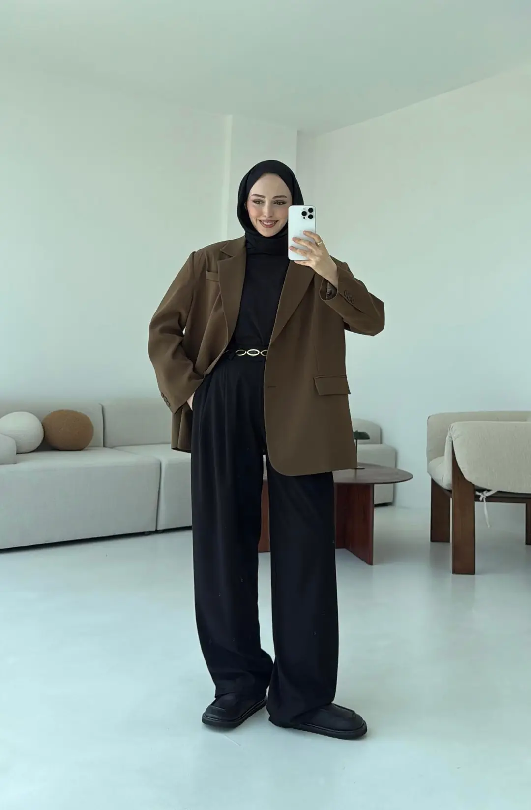 Çift Dügmeli Oversize Blazer Ceket