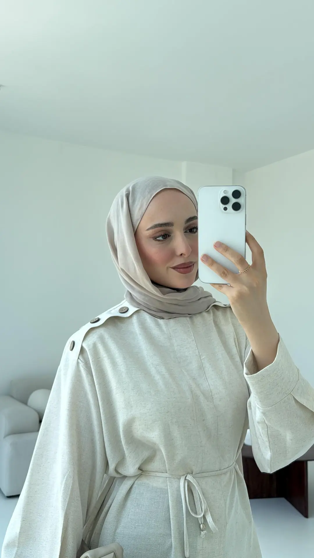 Bağlamalı Keten Bluz Natural