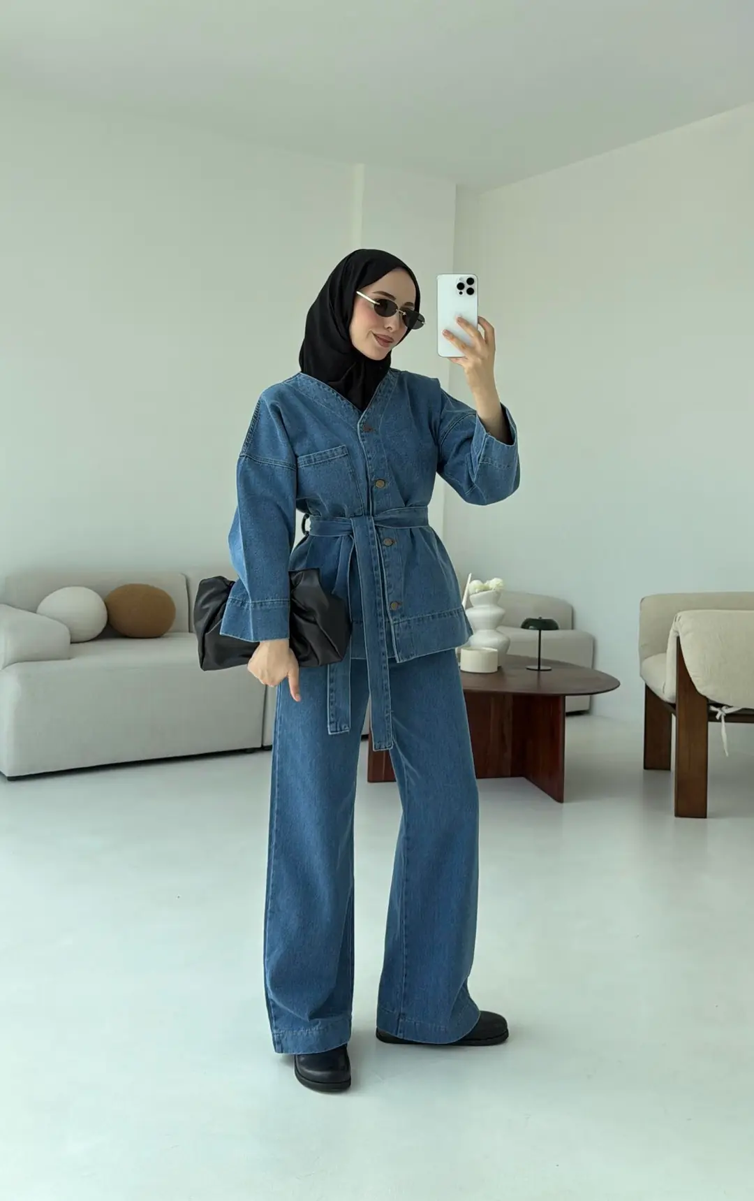 Denim Baglamalı Takım
