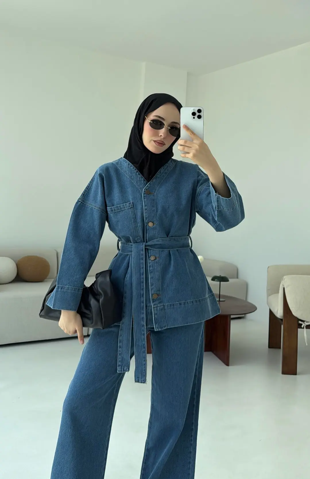Denim Baglamalı Takım